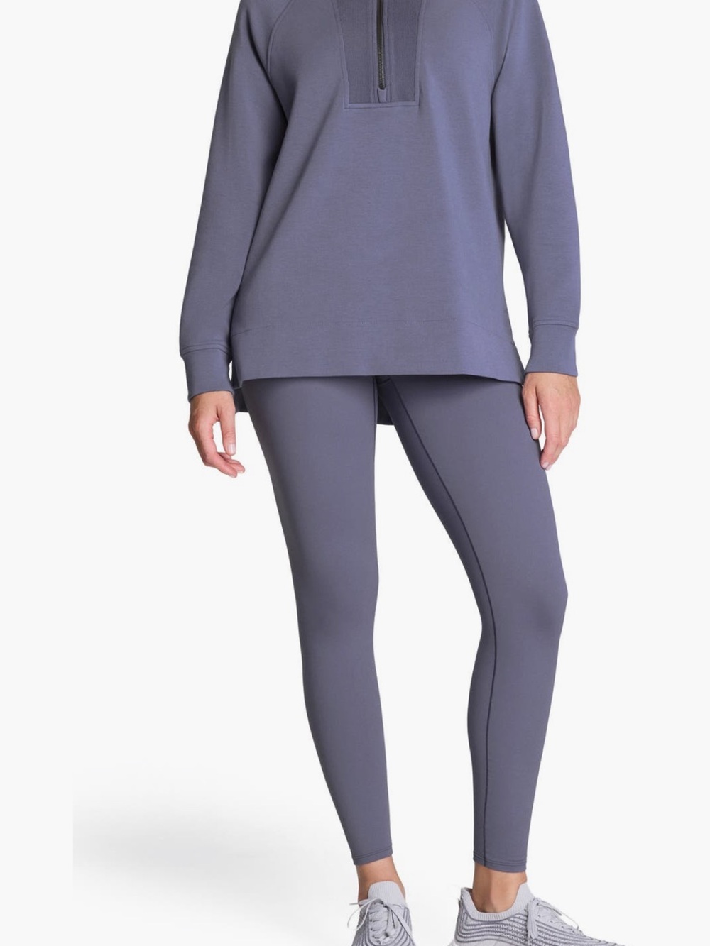 SPANX Lavender Half-Zip Pullover Sweater Top - Picture 3 of 4